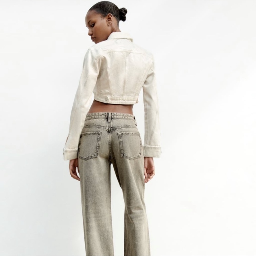 ZARA Metallic Crop Jacket - NWT - Picture 2 of 13